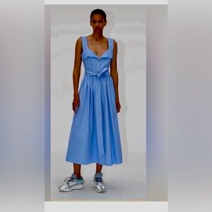 STINE GOYA Light Blue Belted Midi Dress